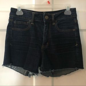 Sz 6 American Eagle Dark Wash High Waisted Shorts